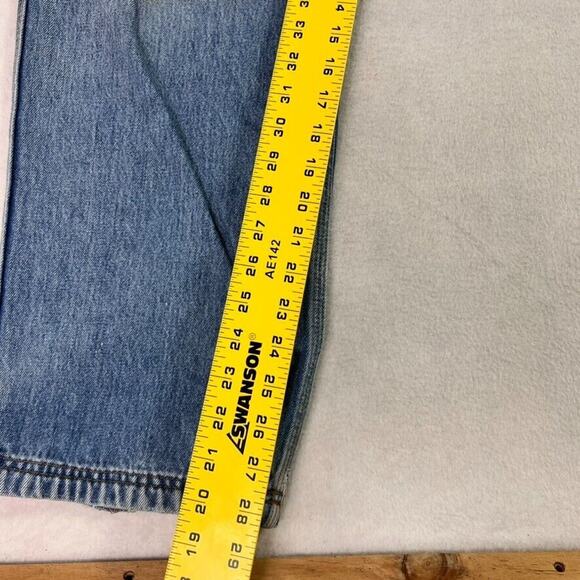 Duluth Trading Jeans Mens 38x30 Medium Wash Blue Gusset Distressed - Picture 7 of 12